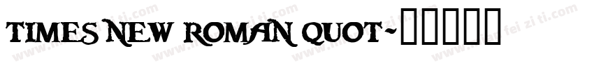 times new roman quot字体转换